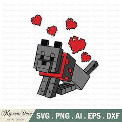 minecraft dog,digital file ,svg files, instant download