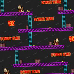 donkey kong 28 seamless tileable repeating pattern