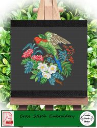 vintage cross stitch scheme  parrot macaw