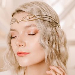 jewelry for modern elves and fairies elven style diadem bridal tiara art nouveau circlet fantasy fairy wedding alira