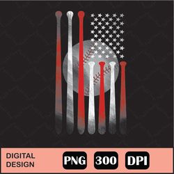 american flag vintage baseball flag png digital file download