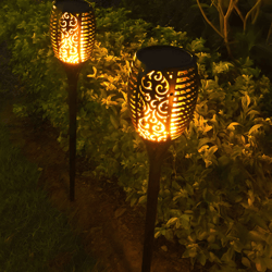 Aesthetically Glowing & Versatile Solar Flame Lights - Perfect For Garden, Patio, And More To Elevate Home's Curb Appeal