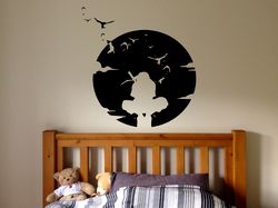 anbu itachi under the moon, anime, wall sticker vinyl decal mural art decor