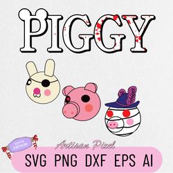 Piggy Baby Svg, Piggy Svg, Piggy Roblox Svg, Piggy Bunny Svg, Gamer Svg,  Roblox Svg