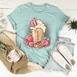 mom life iced latte tee