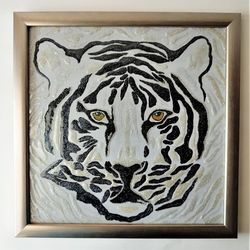 shop now for original animal artwork: tiger acrylic painting wall decor