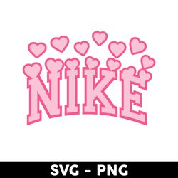 nike hearts valentine day logo svg, nike svg, valentine day svg, fashion brand logo svg, png dxf eps file - digital file