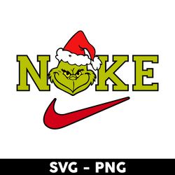 nike x grinch santa claus hat svg, nike logo svg, the grinch svg, nike christmas logo svg, png dxf eps - digital file