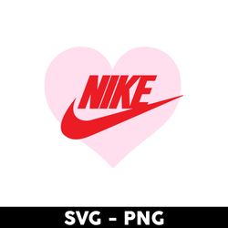 nike x heart valentine svg, nike love svg, nike logo svg, valentine svg, png dxf eps file - digital file