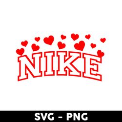 heart valentine nike svg, nike love svg, nike logo svg, valentine svg, png dxf eps file - digital file