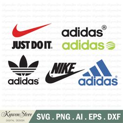 adidas svg, nike svg, bundle file, logo brand svg, just do it svg, digital download