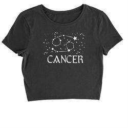 cancer zodiac star chart cropped t-shirt