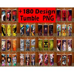 180 anime tumbler bundle,mega tumbler bundle, tumbler bundle design, sublimation tumbler bundle, 20oz skinny tumbler