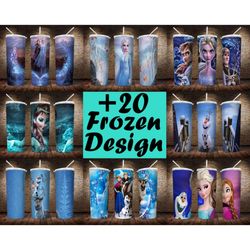 20 frozen tumbler bundle, mega tumbler bundle, tumbler bundle design, sublimation tumbler bundle, 20oz skinny tumbler