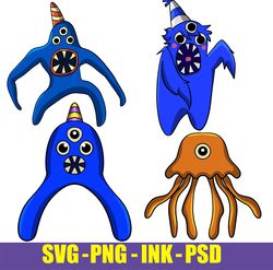 garten of banban svg characters svg, jumpscare svg, banbaleena svg, jumbo josh svg, cut files for cricut svg