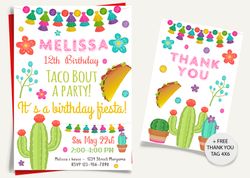 birthday fiesta invitation