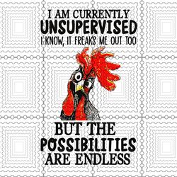 i am currently unsupervised. i know, it freaks me out too. but the possibilities are endless, stop staring shirt, svg