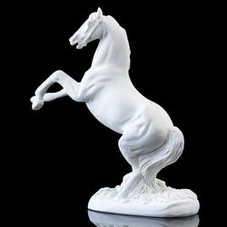 marble white horse figurine