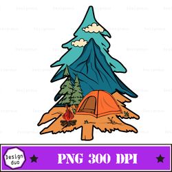 pine tree mountain sublimation png, pine tree, watercolor, forest, sublimation, clipart, png