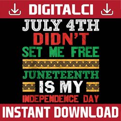July 4th Didn't Set Me Free Juneteenth My Independence Day Juneteenth, Black History Month, BLM, Freedom, Black woman, S