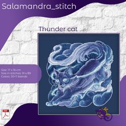thunder cat, cross stitch, salamandra stitch