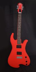 red plush guitar