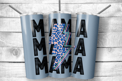 retro mama 20oz skinny tumbler wrap png, 20oz skinny tumbler