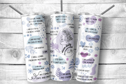 mom daily affirmations tumbler wrap