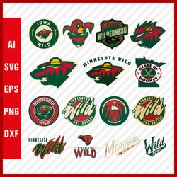 minnesota wild svg nhl national hockey league team svg logo clipart bundle instant download svg - png - eps - pdf