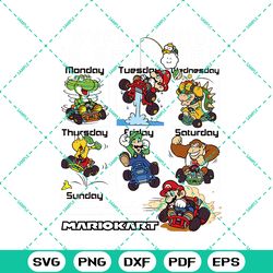 mario kart everyday is game day group shot graphic t-shirt t-shirt