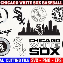 chicago white sox baseball team svg, chicago-white-sox svg, sox svg cutting files, silhouette file, cut files for cricut