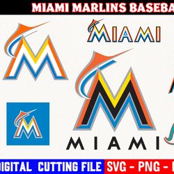 miami marlins svg, cut files for cricut png, baseball team, clipart png vinyl cut file, cricut, silhouette file