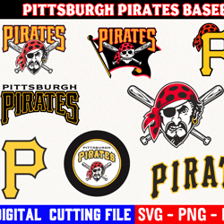 pittsburgh pirates svg, cut files, baseball clipart, cricut pittsburgh svg, pirates svg, baseball team, silhouette file