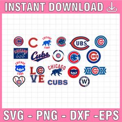 19 files chicago cubs svg, baseball clipart, cricut, chicago svg, cubs svg, cutting files, mlb svg, mlb svg, instant dow