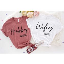 wifey hubby shirts , custom matching shirt , couple shirts , husband wife shirt , personalized couple graphic tee, best