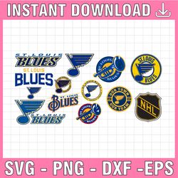 12 files st louis blues svg bundle, st louis, blues svg files, nhl svg, nhl svg,dxf cutting files, cuttable svg file, in