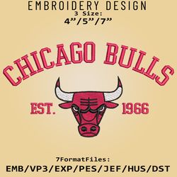 chicago bulls embroidery designs, nba logo embroidery files, nba bulls, machine embroidery pattern, digital download