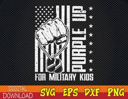 purple up for military kids military child month svg, eps, png, dxf, digital download