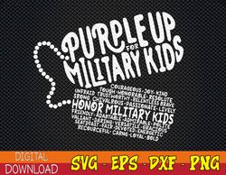 purple up for military kids month of the military child svg, eps, png, dxf, digital download