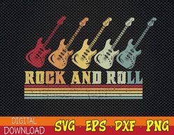 vintage retro rock and roll guitar music svg, eps, png, dxf, digital download
