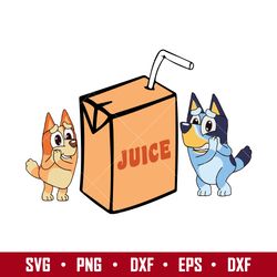 bluey and bingo box juice svg, box juice svg, bluey and bingo svg digital file