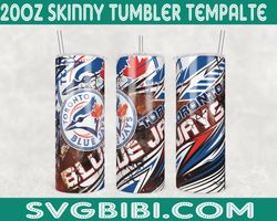 toronto bluejays template tumbler wrap, 20oz tumbler wrap, toronto bluejays template png, mlb tumbler wrap, sport