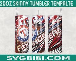 texas rangers template tumbler wrap, 20oz tumbler wrap, texas rangers template png, mlb tumbler wrap, sport tumbler