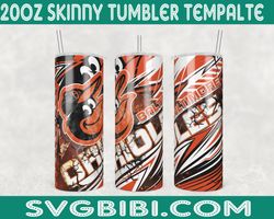 baltimore orioles template tumbler wrap, 20oz tumbler wrap, baltimore orioles template png, mlb tumbler wrap, sport