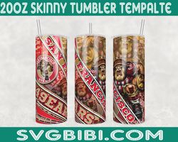 san francisco 49ers mascot tumbler wrap, 20oz tumbler wrap, san francisco 49ers mascot png, nfl football tumbler wrap