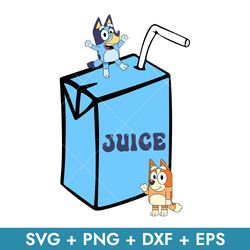 bluey and bingo box juice svg, bluey and bingo svg, box juice svg, png dxf eps, instant download