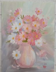 flowers in a vase 11,8*15,8''  30*40 cm by andriy stadnyk oil painting still life handmade