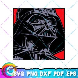 star wars vader boxed portrait digital svg png eps