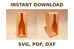 wine box template, box template svg, svg files, svg, cricut