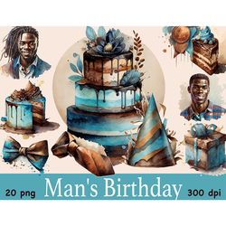 Happy Birthday Clipart | African American Men Graphics